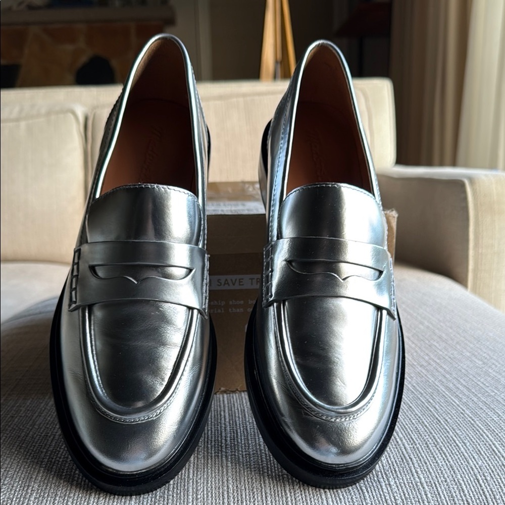 Madewell Silver Loafers - Picture 2 of 7